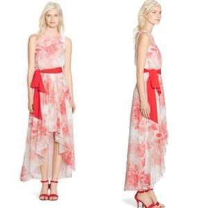 WHBM Sleeveless Floral High-Low Maxi Dress Size 14